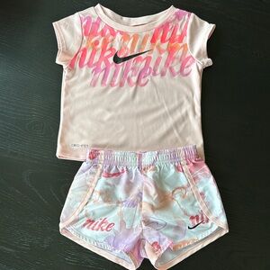 Nike Pink and Orange Kids' Activewear Set